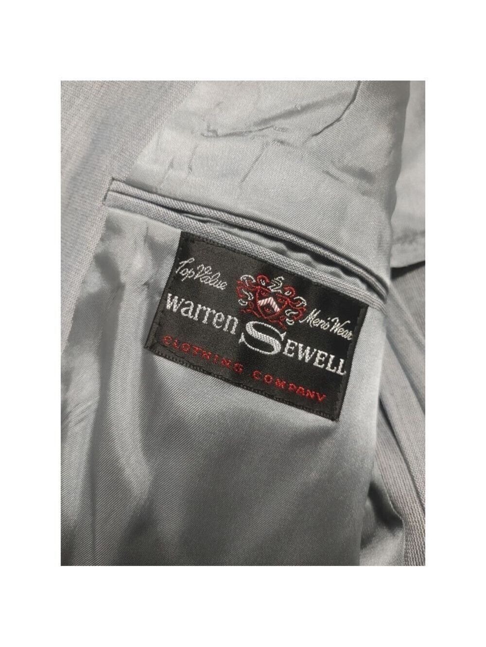 Men's Vintage Warren Sewell Western Light Blue 3-Piece Suit 40R Pant 32R - Picture 5 of 16